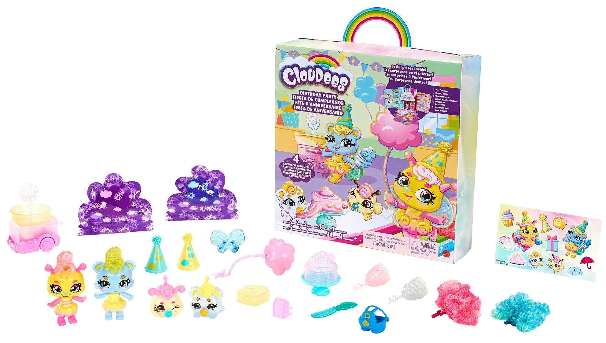 Cloudees Collectible Pets Birthday Ice Cream Party Set