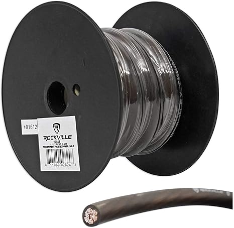 Rockville R0g5black 0 Gauge Awg 5 Ft Black Car Amp Ground Wire Cable High Grade