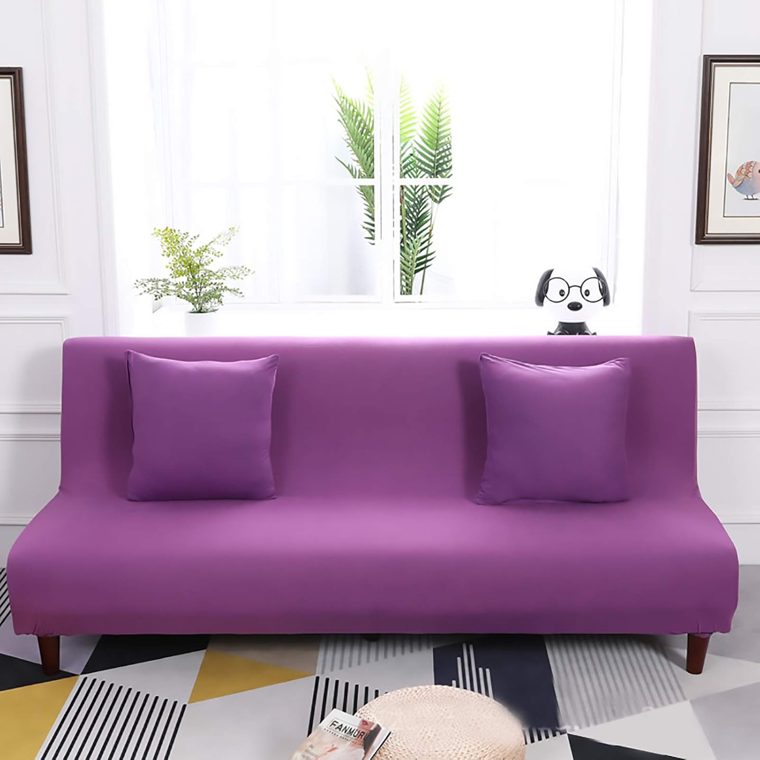 YPSM Stretch Solid Color Sofa Bed Cover,Furniture Protector with