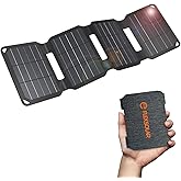 10W Mini Solar Panel, USB Solar Charger Foldable Portable IP67 Waterproof Solar Powered Battery Charger for Small Fan, Camera