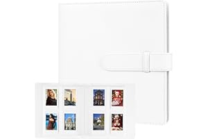 VEICEVOL 256 Pockets Photo Album for Fujifilm Instax Mini Camera, Polaroid Camera, Leather Cover, Photo Album for Instax Mini 12 11 9 40 90 8 7 Evo LiPlay Instant Camera, 2x3 Photo Albums for christmas(White)