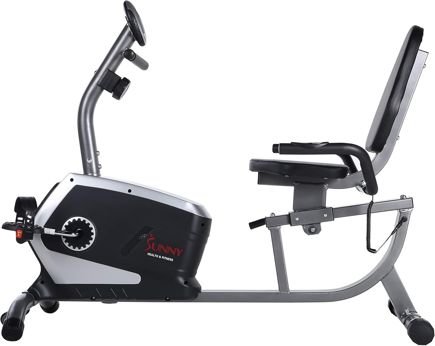 Sunny Health & Fitness Magnetic Recumbent Exercise Bike, Pulse Rate Monitoring, 300 lb Capacity, Digital Monitor and Quick Adjustable Seat | SF-RB4616 : Sports & Outdoors