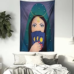 Lunarable Gypsy Tapestry, Fortune Teller Woman with