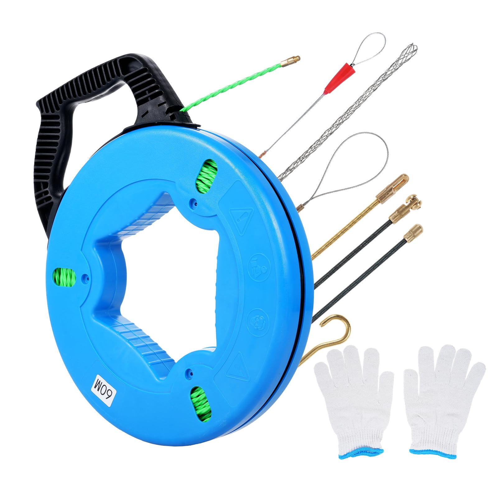 Photo 1 of Hancaner Fish Tape Wire Puller Cable Puller,196FT Electrical Fish Tape,Fish Tape Cable Puller Kit with 7pcs Replaceable Wire Ends,Strong Traction for Walls and Electrical Conduit