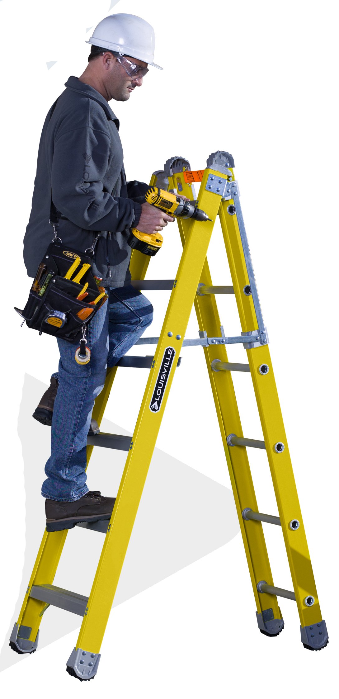 Galleon Louisville Ladder FXC1206 6' To 10' Fiberglass Combination