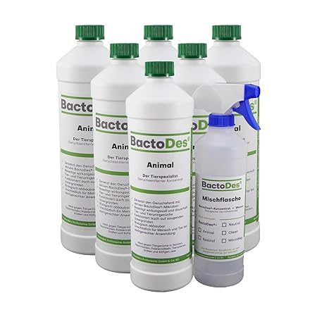BactoDes Animal | Tier-Geruchsentferner | Effektiver Geruchskiller | Katzenurin