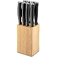 8 Slots Steak Knife Block Holder, 5.5" Wooden Small Knife Block without Knives,Compact and Space Saving Storage Knife Holder