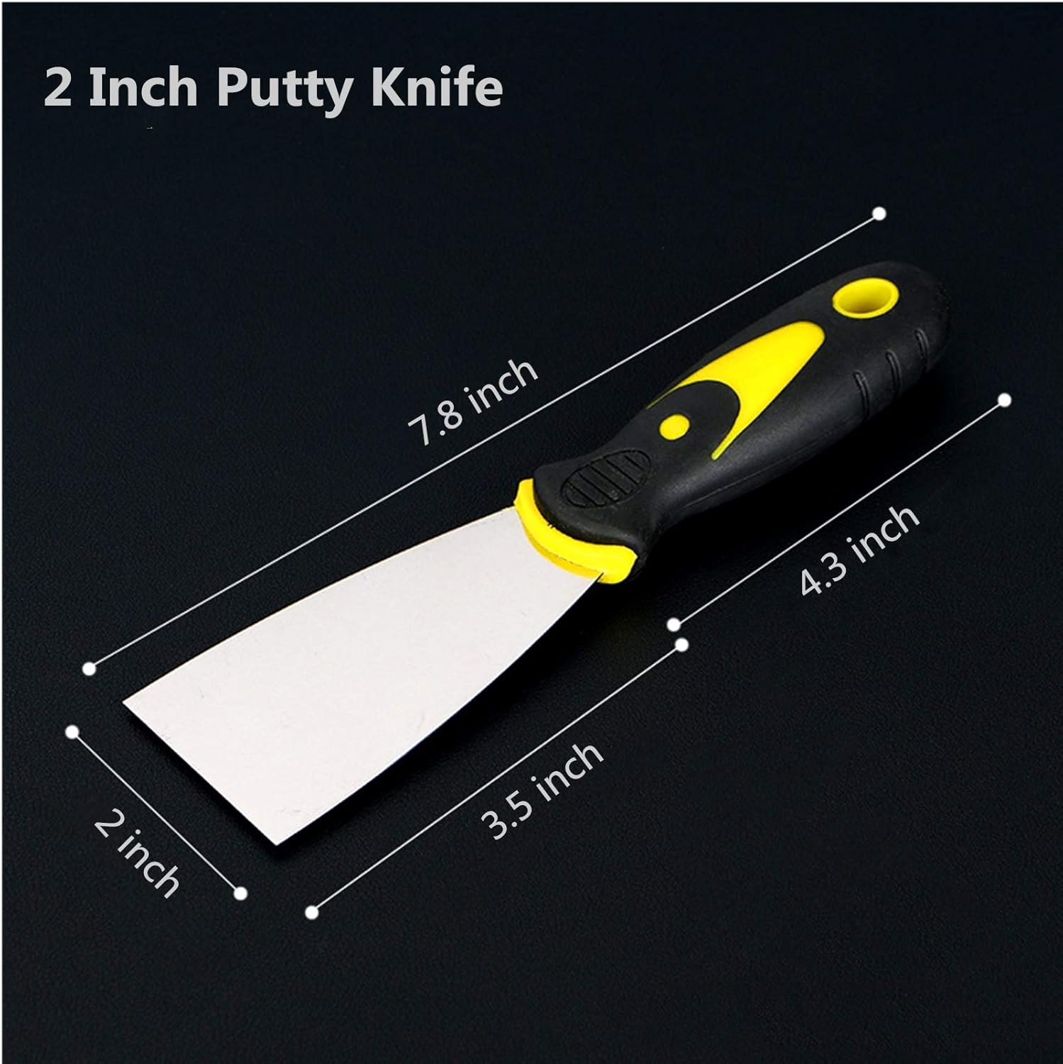 SXBBSMC Putty Knife - Spackle Knife Set - Metal Carbon Steel Putty Knive Scraper Tools- Used for Wall Paint Wallpaper Remover Tool (2IN 3IN 4IN) - - 
