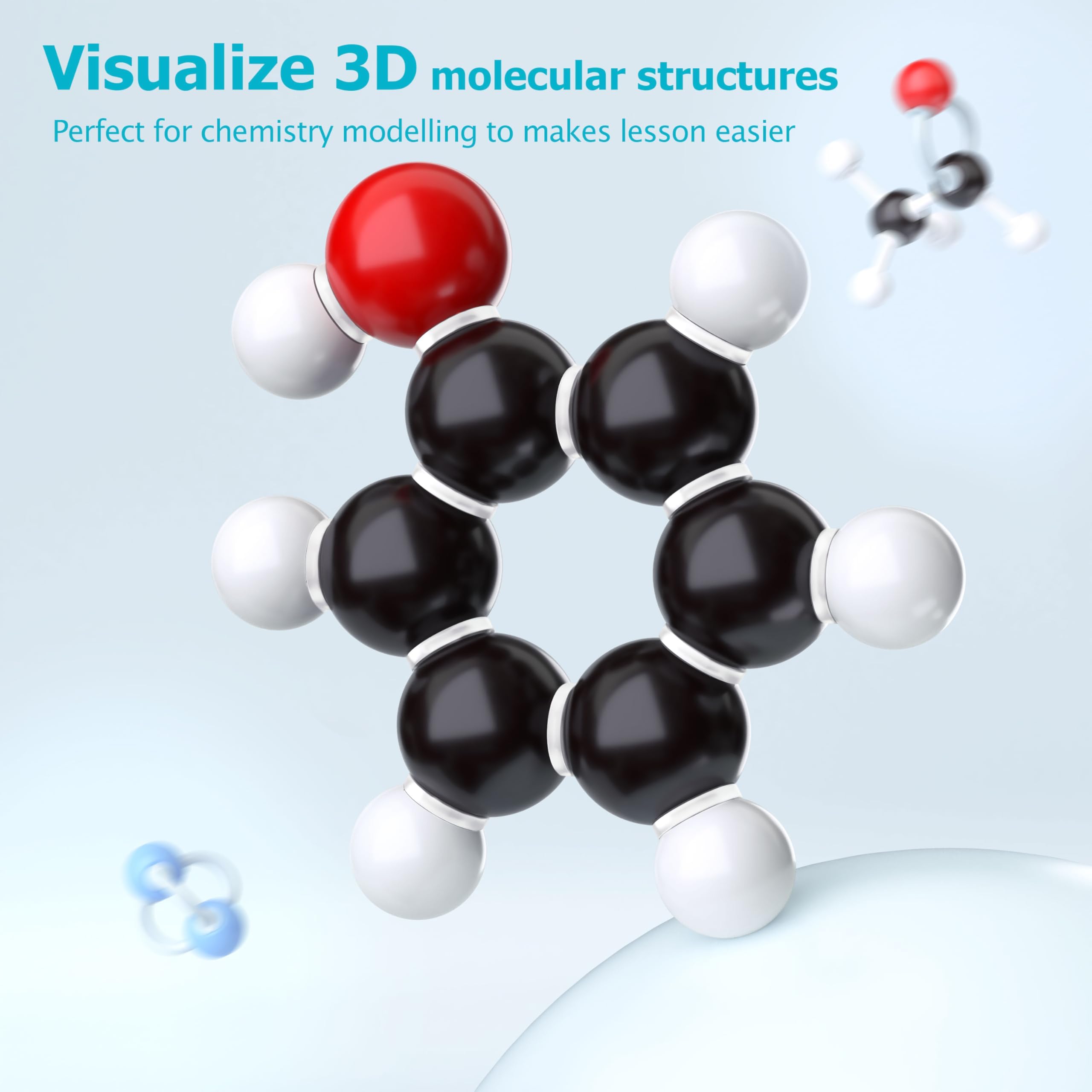 Molecular Model Kit, 240 Pcs Organic Molecular Chemistry Set, Atom Element Model Kit for Lessons in Chemistry, Molecular Structures Building kit, Ochem Science Gift for Teachers and Students