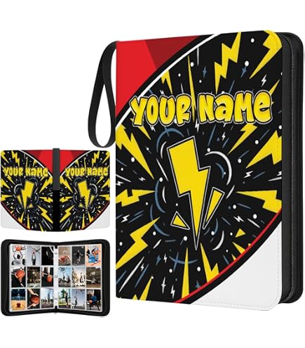 personalized trading card binder Amazon.com: Custom Leather Sports Card Binder