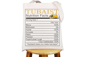 JNIAP Tubaist Tote Bag Tuba Player Gifts Tubaist Gifts Tuba Music Lessons Shoulder Bag, Tubaist Tb, Large, Fit