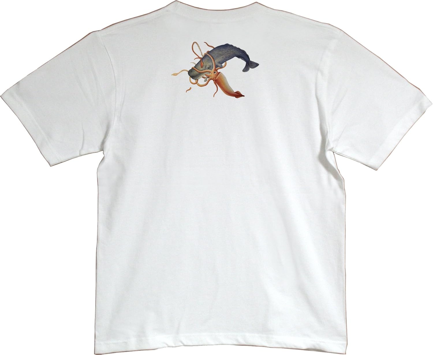 Amazon Lサイズ ダイオウイカとマッコウクジラ Tシャツ アニメ 萌えグッズ 通販
