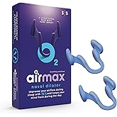 AIRMAX Nasal dilators for Sleeping - 76% More Airflow - Anti Snore Device - Breathe Freely Through The Nose - Sinus Relief, Sleep aid and snoring Solution - 2X Small Blue - 6 Month Relief