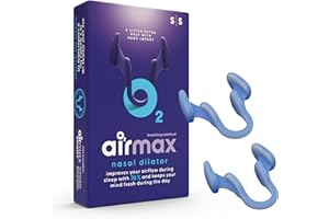 AIR MAX AIRMAX Nasal dilators for Sleeping - 76% More Airflow - Anti Snore Device - Breathe Freely Through The Nose - Sinus Relief, Sleep aid and snoring Solution - 2X Small Blue - 6 Month Relief