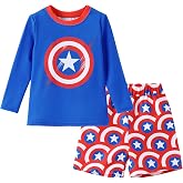 Disney Boys Spiderman Swimsuit Summer Beach Kids Rash Guard Swim Set 3M-13T | Disney Licensed Bathing Suit, Cars Hulk Venom Iron Man Winnie Stitch Quick Dry &amp; Breathable Swimwear, UPF 50+ Sun Protection