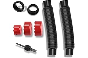 NBPLUS Rain Barrel Hose Connector Kit, linking Rainwater Overflow Barrels, Includes Hole Saw, Gaskets & Downspout Extension Diverter Adapter Accessories Parts Leak-Free Connection
