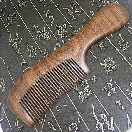 1pcs Boutique Sándalo Peine de dientes densos anchos Peine de dientes