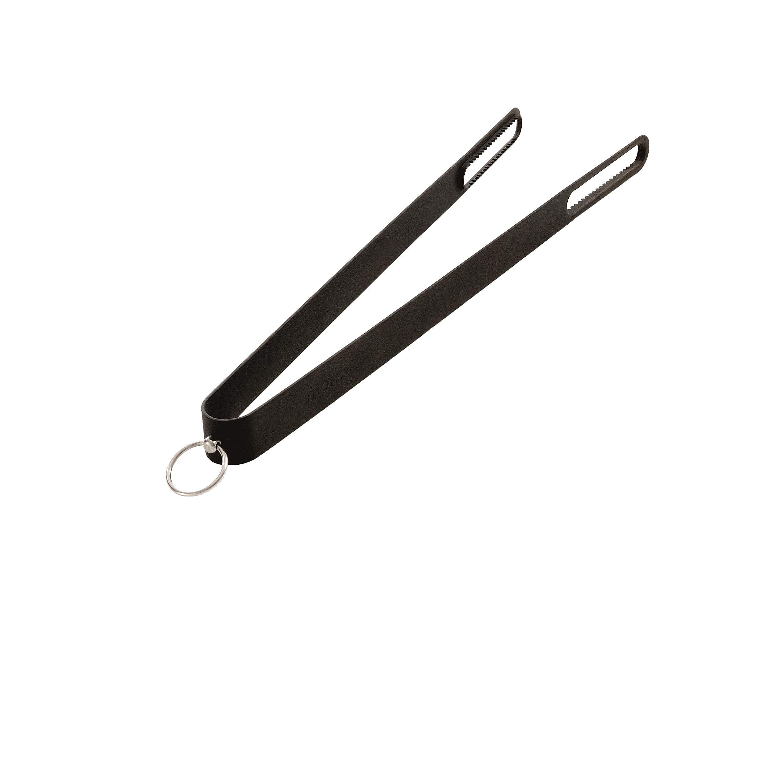 Morsø Fire Tongs for Use with All Ovens and Firepits, Scandinavian Design, Heavy Duty, Powder-Coated Steel with Serrated Edges, Black