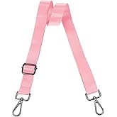uxcell Wide Shoulder Strap, 2.5cm Adjustable Purse Strap Replacement Crossbody Strap for Shoulder Bag Handbag, Pink, Black Pull Core Buckle