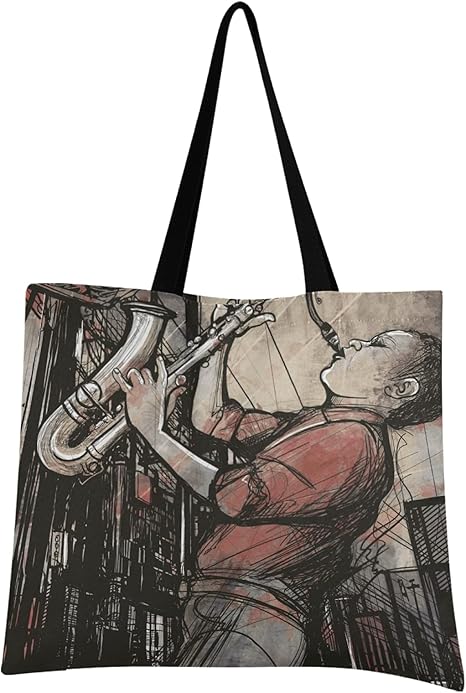 Trompeta Vintage Música Retro Bolsa Compra Reutilizables Plegables