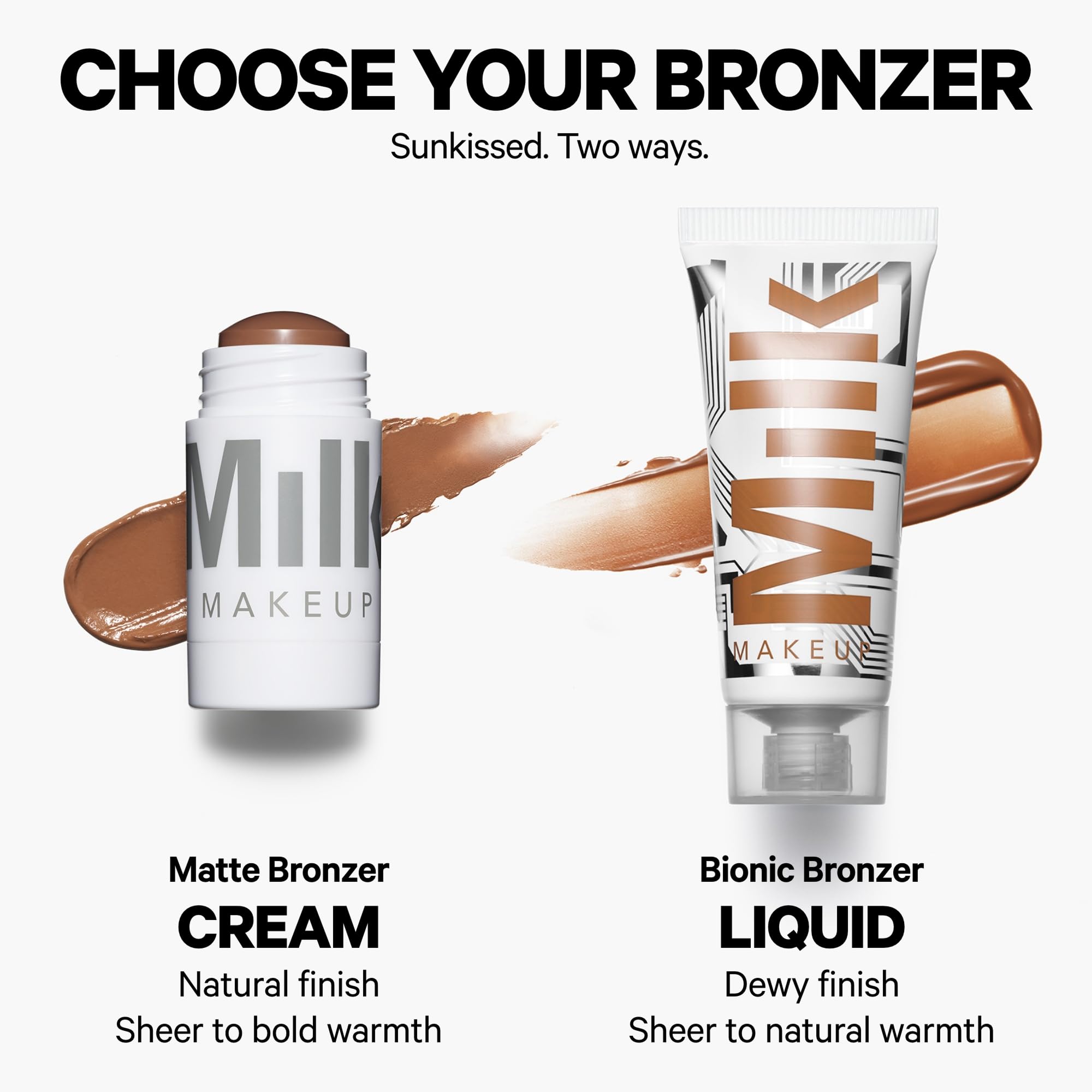 Milk Makeup Matte Bronzer – Buildable Cream Bronzer Stick with Mango Butter + Apricot Oil – Hydrating, Multi-Use Formula for a Sunkissed Glow