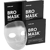 JAXON LANE Bro Mask Korean Face Mask for Men, Hydrogel Masks, 1 x 4 Pack | Collagen, Vitamin C and Hyaluronic Acid Support Hydrated, Smoother Looking Skin Before Events or Weekly Care