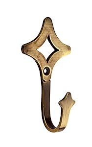 Hobknobs Diamond Shaped Antique Brass Wall Decor Jewellery Multipurpose Hook