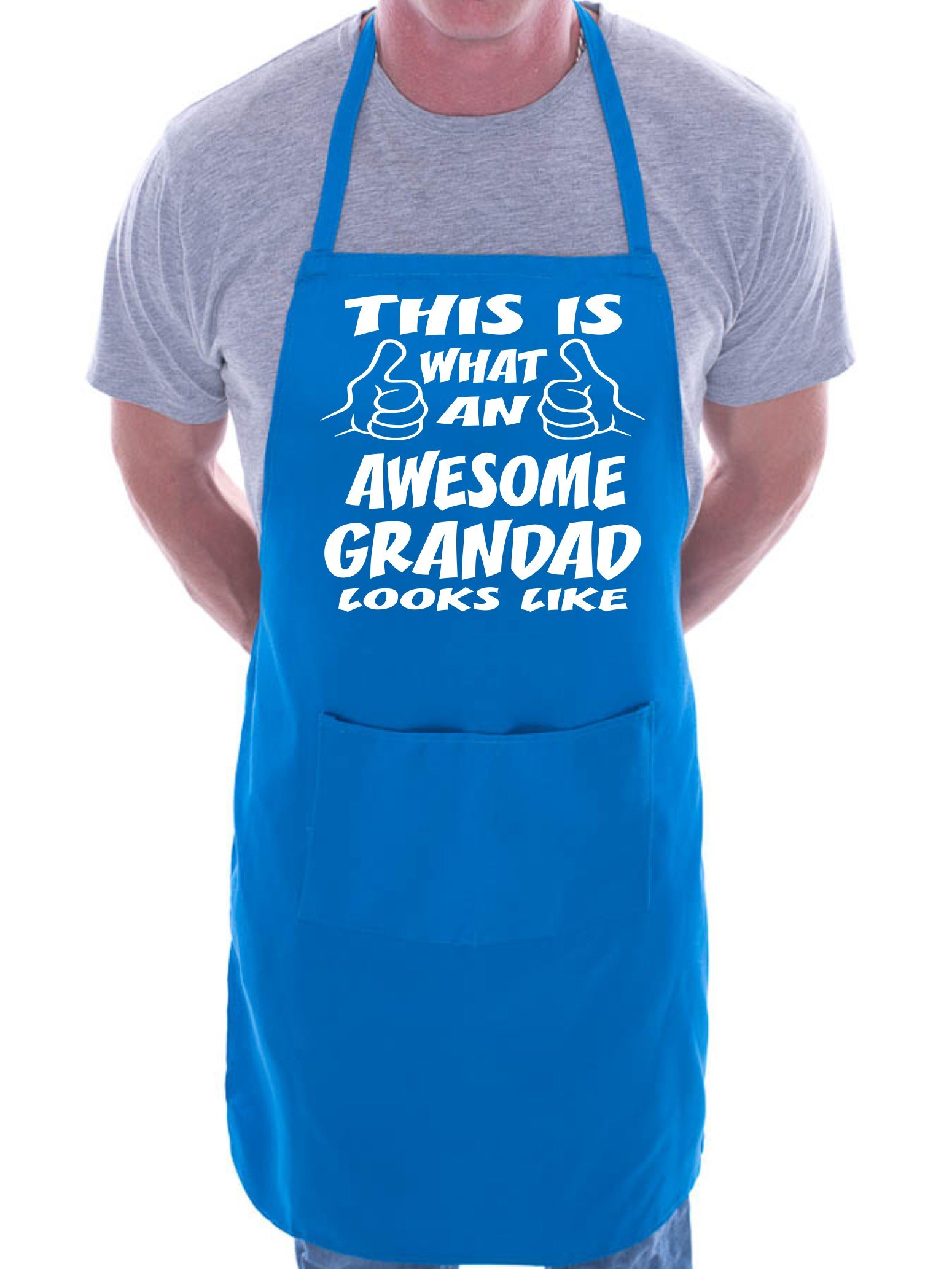 Print4U This is What Awesome Grandad BBQ Cooking Funny Novelty Apron Blue