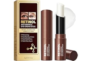 Retinol Eye Balm Stick, 2Pcs Eye Cream Stick for Dark Circles Puffiness Eye Bag Wrinkles Fine Lines, Moisturizing Brightening