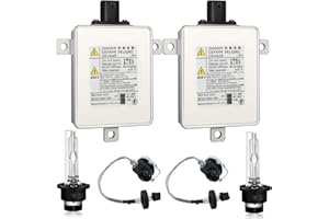 KERBIY 2 Sets HID Headlight Ballast W/Igniter & D2S Bulb fit for Acura TL TSX ILX ZDX RDX for Honda Odyssey for Mazda 3 5 CX-9,Replace W3T19371 X6T02971 W3T10471 Xenon Ballast Control Module