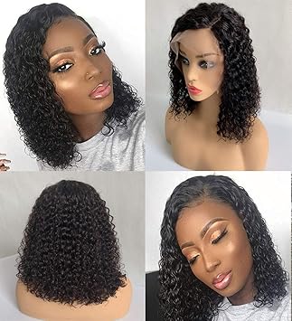 Amazon Com Elisheva Short Curly Bob Wigs Brazilian Virgin Human