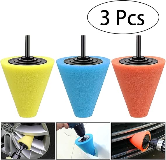 Polishing Pads for Wheel Hub Cleaning, 1/4 Inch / 6mm Shank