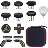 BSUZUN Accessories for Xbox Elite Controller Series 2 Core, 13 in 1 Replacement Component Set Includes 4 Paddles, 6 Metal Thumbsticks, 2 D-Pad and 1 Adjustment Tool (Wukong-Mythic Gold)
