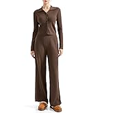 SUUKSESS Women Knit Long Sleeve Lounge Sets Ribbed Matching Comfy Two Piece Sets