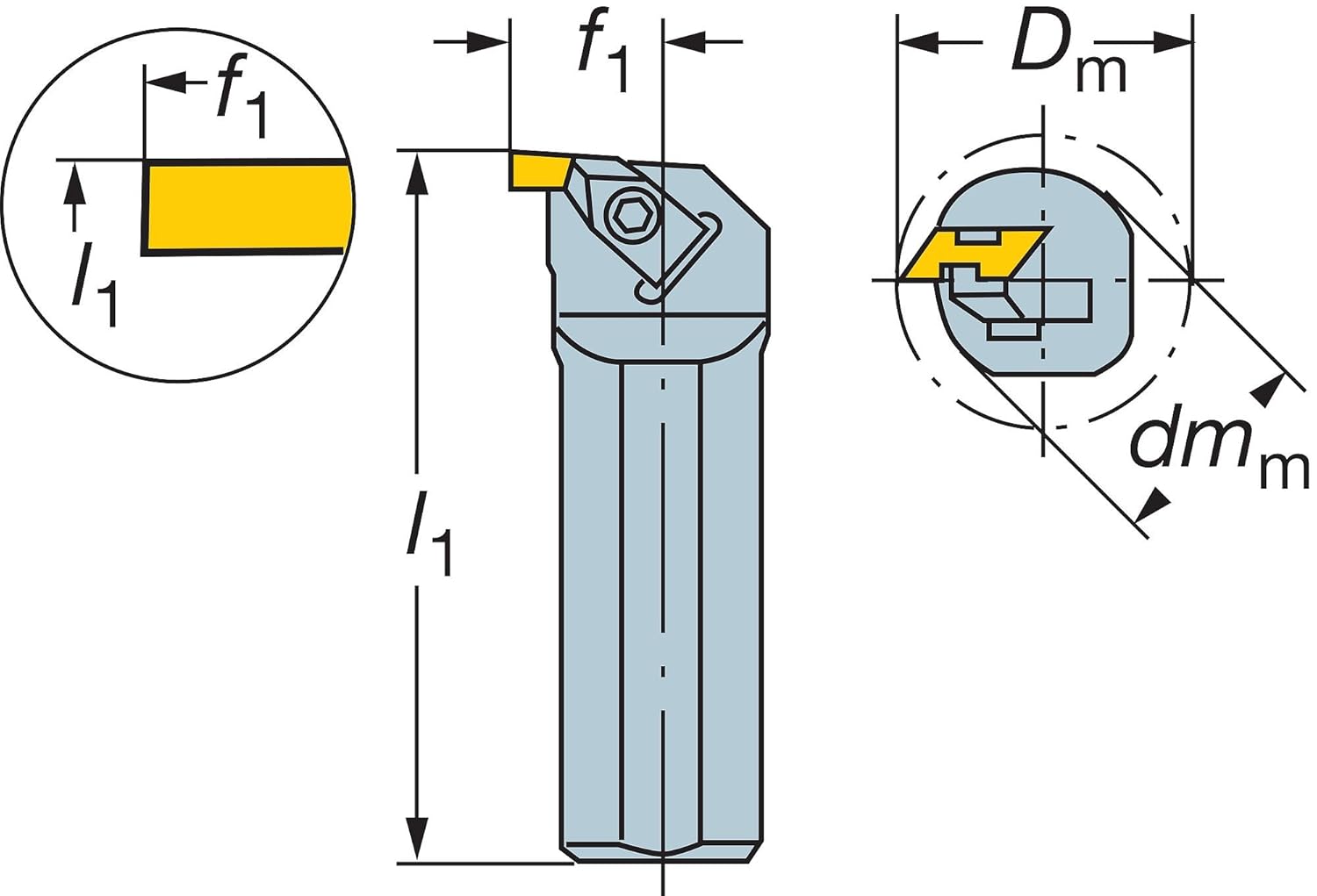 Sandvik Coromant Si Ctlhor 16163 Steel Top Lok Boring Bar For