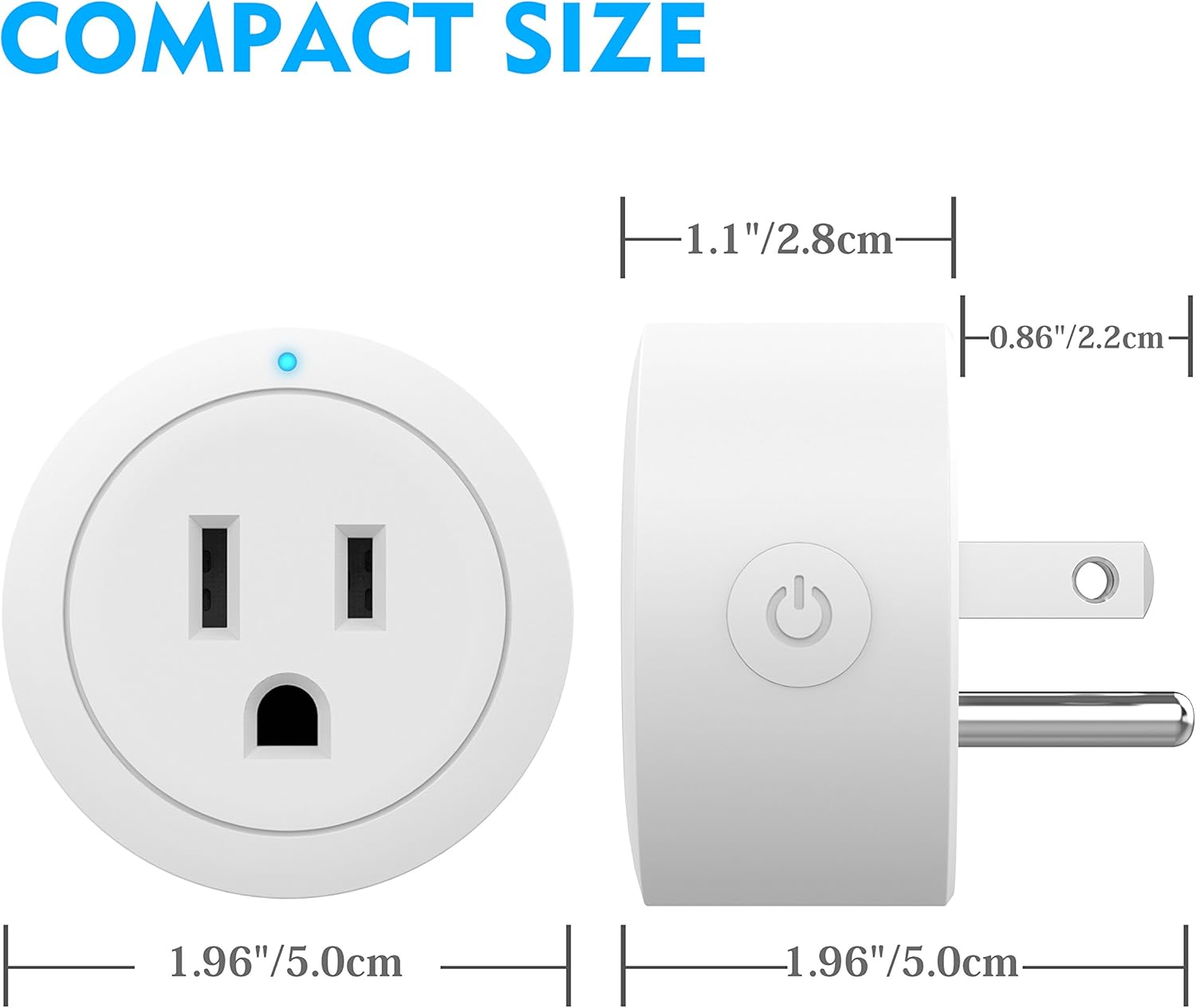 Smart Plug Esicoo - A Certified Works with Alexa, Echo & Google Home – Only WiFi 2.4G - - 