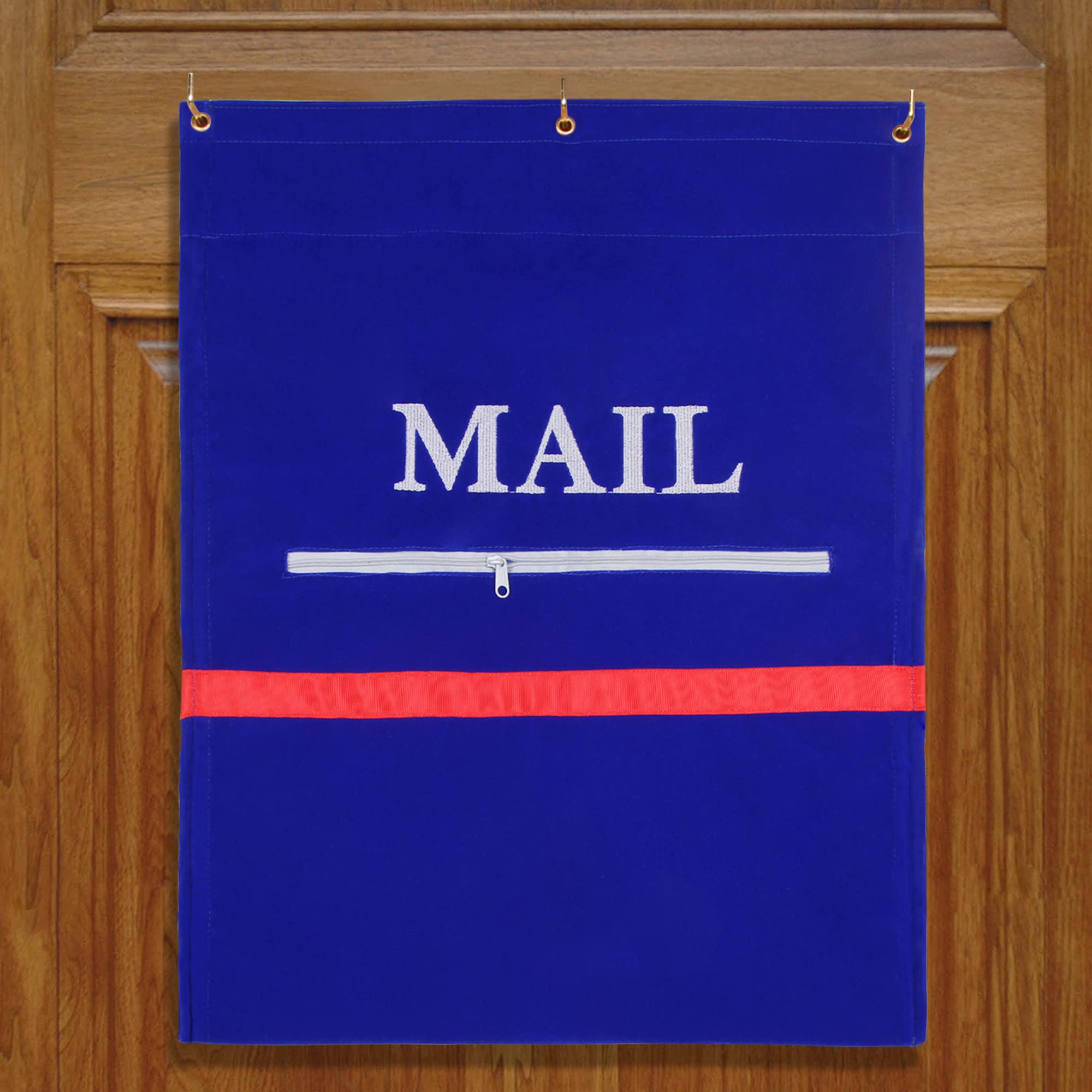 Mail Catcher for Mail Slots Letter Bag Post Efficient Organizer for Home Office and Garage Doors Basket Letter Cage Door Bag (Royal Blue)…