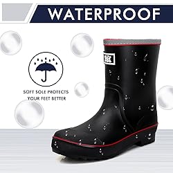 Rain Boots for Men, Waterproof Warm Rubber Boots