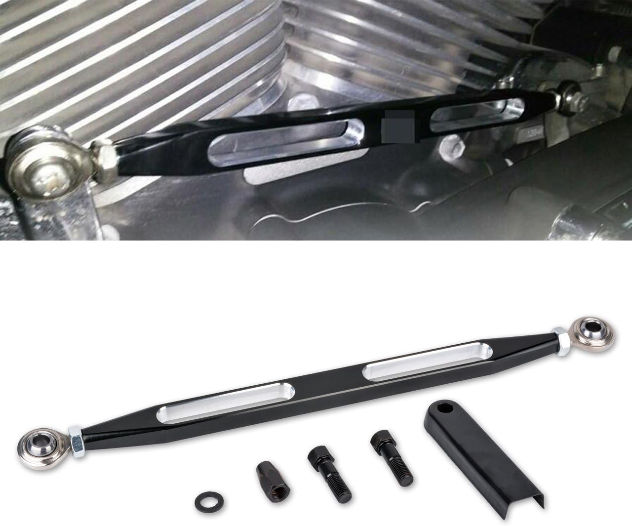 TUINCYN Shift Linkage Lever Black Chrome CNC Gear Shifter