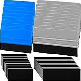Arayker 20 Pack Vinyl Wrap Squeegee 4 Inch / 6 Inch Felt Edge Squeegee | Window Film Tint Tool Decal Applicator Scraper Tool Wallpaper Smoothing Tool with 20 PCS Black Fabric Felt