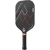 Pickleball Paddles, 3K Raw Carbon Fiber Pickleball Paddle, USAPA Approved, Thermoformed Pickle Ball Rackets for Power & Spin, 16mm Polypropylene Honeycomb Core, Textured Carbon Grit Surface