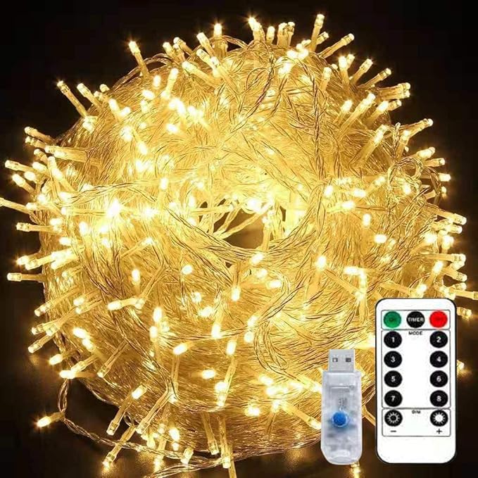 Solar Lights Outdoor, 72ft 200 LED Christmas Tree String Lights for