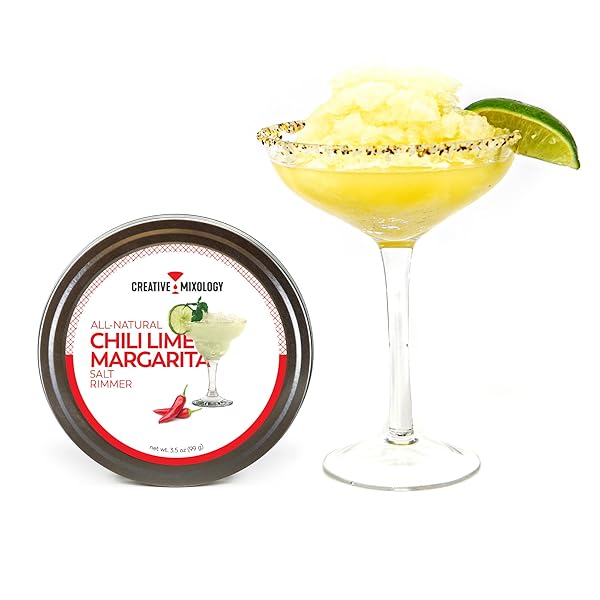 THE SPICE LAB GLASS COCKTAIL RIMMER FOR MARTINIS & MARGARITAS – DRINK RIMMER- GLUTEN FREE NON-GMO NO MSG ALL NATURAL BRAND – RIM SUGAR OR SALT FOR COCKTAILS (CHILI LIME SALT)