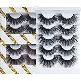 JIMIRE High Volume False Eyelashes Fluffy 3D Lashes Pack 5 Pairs