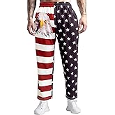 KARAZZO American Flag Pants Men Women Joggers Pants Sports Men's 4th of July American Flag Long Pants with Pockets