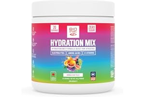 BioSteel Mélange d'hydratation, hydratation au goût excellent avec zéro sucre, et sans arômes artificiels ni conservateurs, saveur Rainbow Twist, 20 portions par pot