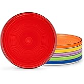 vancasso Bonita 10.5 Inch Dinner Plates, Ceramic Dinner Plate Set, Dinner Plates Set of 6, Large Dinnerware Plates for Kitchen, Microwave, Oven and Dishwasher Safe, Multicolor