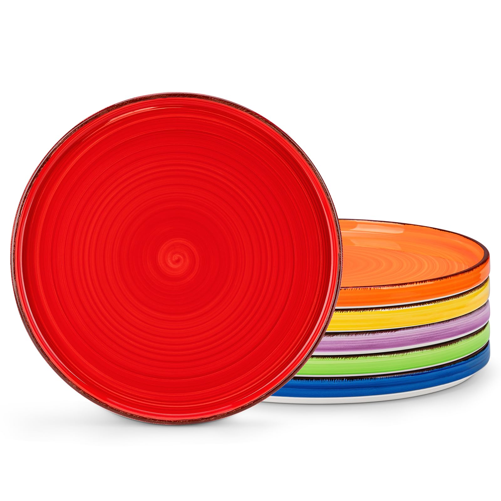 Photo 1 of vancasso Bonita 10.5 Inch Dinner Plates, Ceramic Dinner Plate Set, Dinner Plates Set of 6, Large Dinnerware Plates for Kitchen, Microwave, Oven and Dishwasher Safe, Multicolor