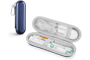 Yinke Hard Travel Case for Oral-B/Oral-B Pro 1000 1500 5000 7000 6000 9600 Smartseries/Philips Sonicare 4100 6100 5100 6500 7500/iO Series 4 7 8 9 Electric Toothbrush, EVA Protective Storage Bag