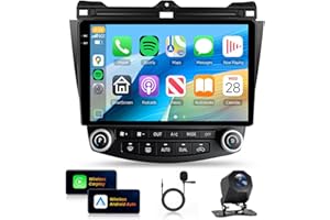 [4+64G] Car Stereo for Honda Accord 7th 2003-2007 Wireless Carplay Android Auto,10.1" Touch Screen Radio, Android/GPS/WiFi/EQ